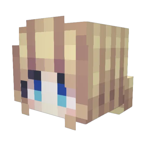 FlashEzio Minecraft avatar head, 3D render