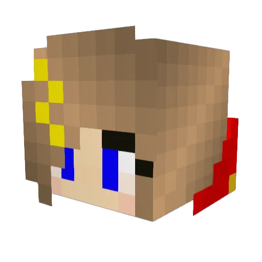 FlashForward321 Minecraft avatar head, 3D render