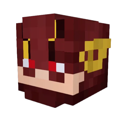FlashLegion Minecraft avatar head, 3D render