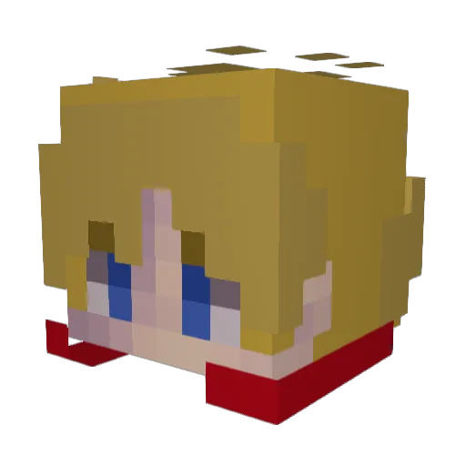 FlashMaster_2 Minecraft avatar head, 3D render