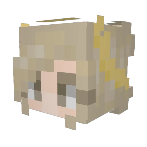 FlashRose Minecraft avatar head, 3D render