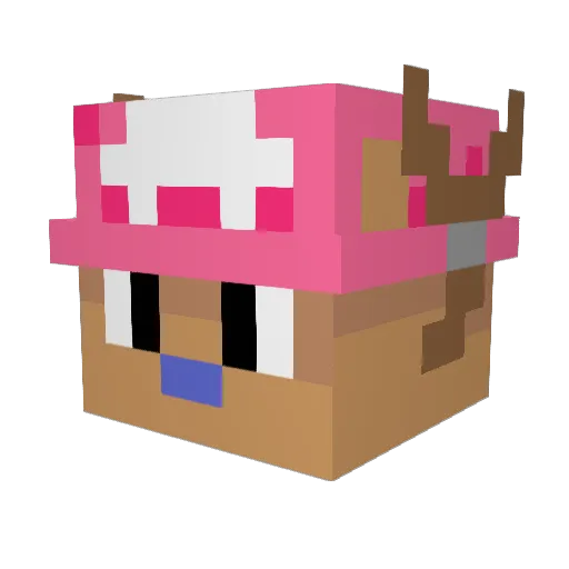 FlashUK Minecraft avatar head, 3D render