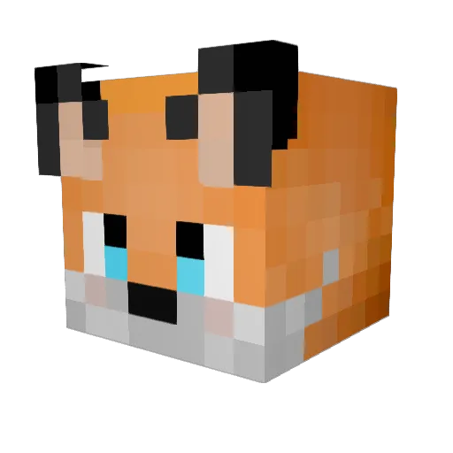 Flash_24 Minecraft avatar head, 3D render