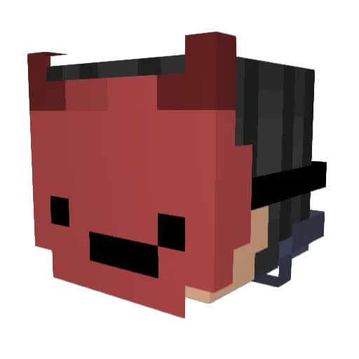 Flash_Dary Minecraft avatar head, 3D render