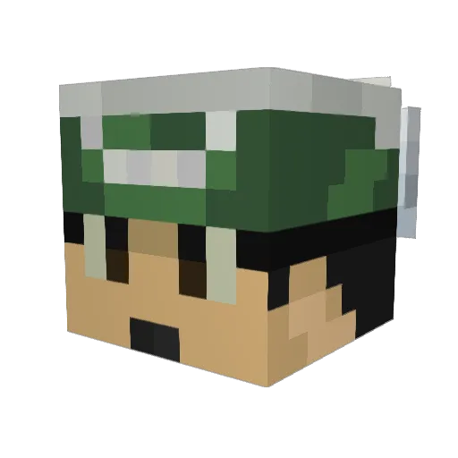 Flash_Fire_ Minecraft avatar head, 3D render