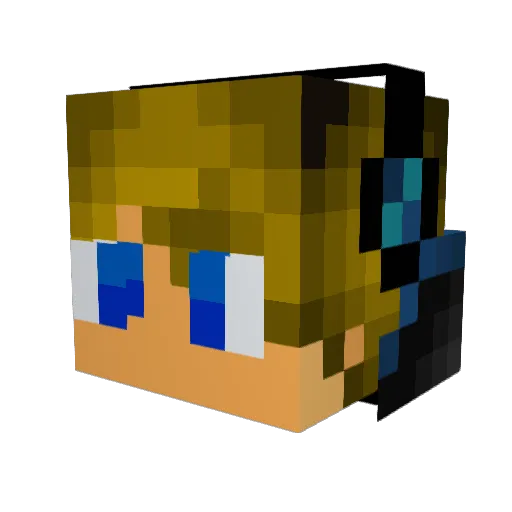 Flash_Playys Minecraft avatar head, 3D render