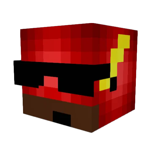 Flashayy Minecraft avatar head, 3D render