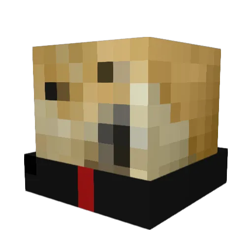 Flashback84 Minecraft avatar head, 3D render