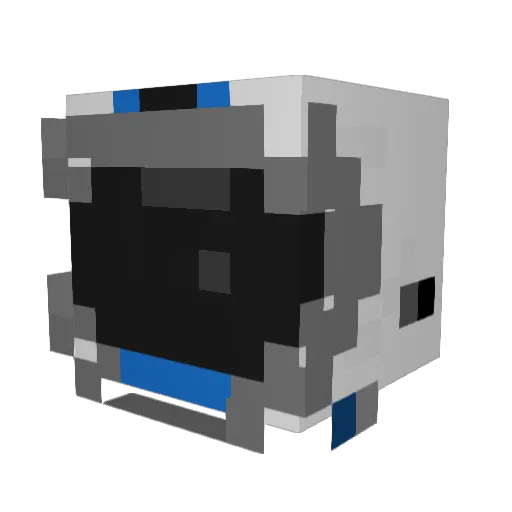 FlashbangT Minecraft avatar head, 3D render