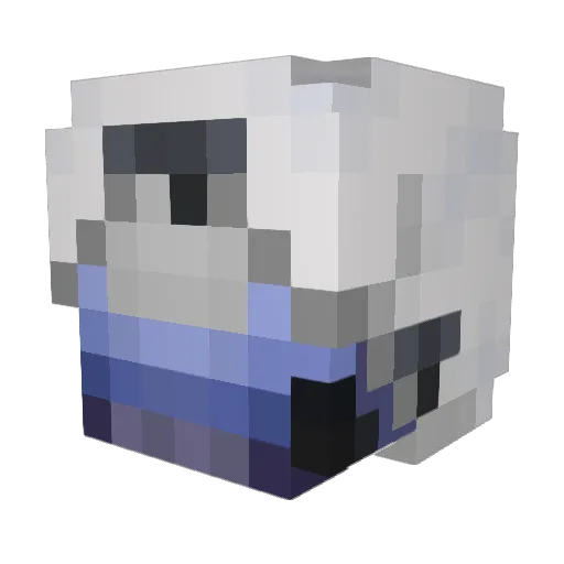 Flashcatawa Minecraft avatar head, 3D render