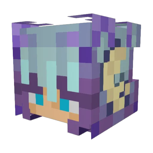 Flashgurl Minecraft avatar head, 3D render