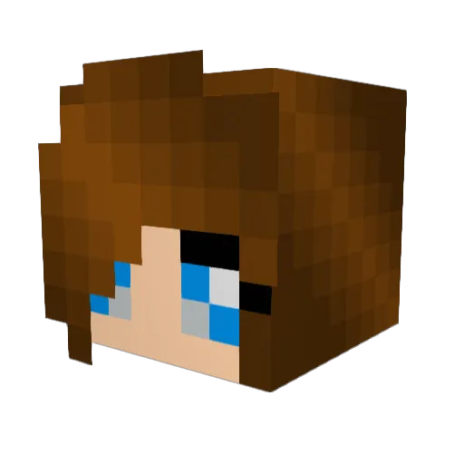FlashieGirl Minecraft avatar head, 3D render