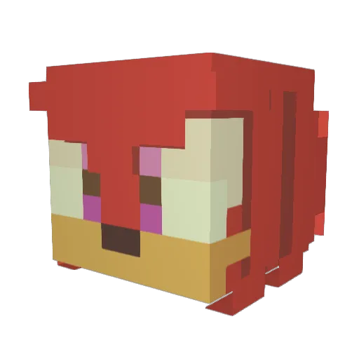Flashinot Minecraft avatar head, 3D render