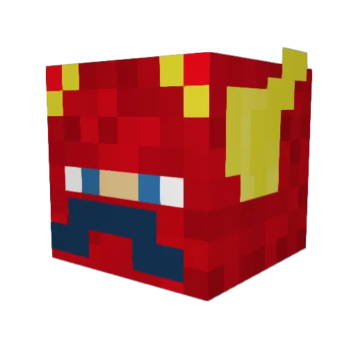 Flashplane Minecraft avatar head, 3D render