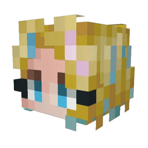 Flashpool46 Minecraft avatar head, 3D render