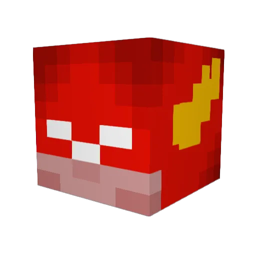 Flashric Minecraft avatar head, 3D render