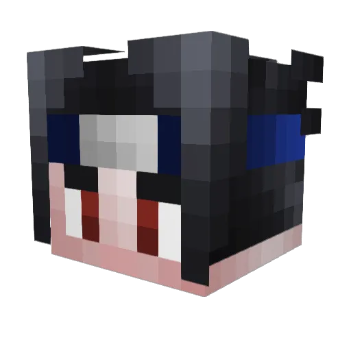 FlashsL Minecraft avatar head, 3D render