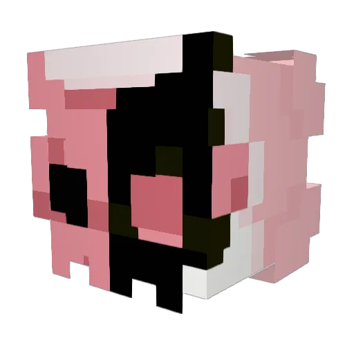 Flashtech_ Minecraft avatar head, 3D render