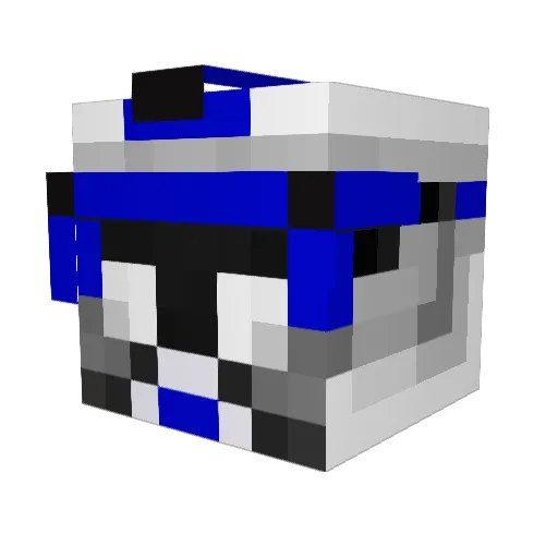 FlashyB Minecraft avatar head, 3D render