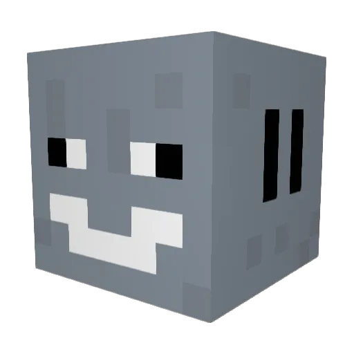 FlashyShark Minecraft avatar head, 3D render