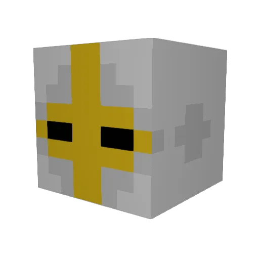 Flashygold Minecraft avatar head, 3D render