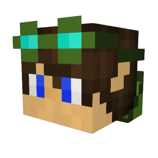 Flashypixel33 Minecraft avatar head, 3D render