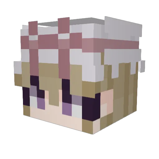Flaskey00x Minecraft avatar head, 3D render