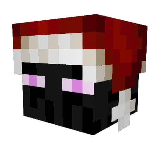 Flaster Minecraft avatar head, 3D render