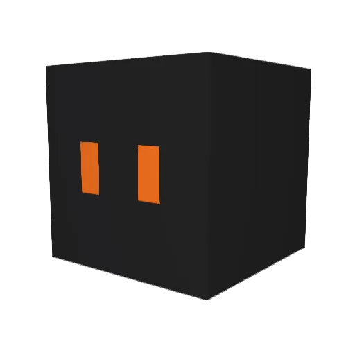 FlatEars Minecraft avatar head, 3D render