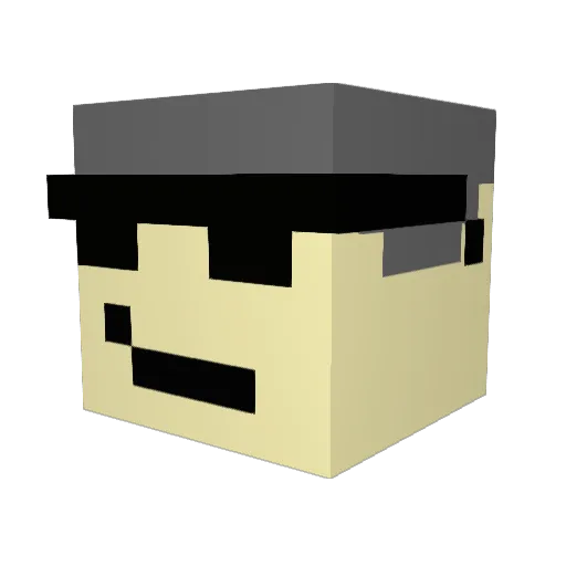 Flat_Squirrel526 Minecraft avatar head, 3D render