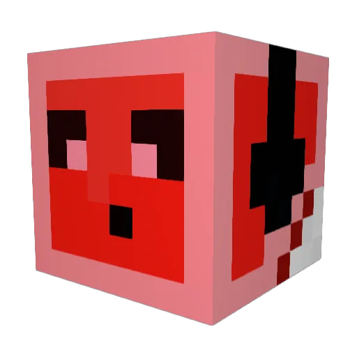 Flat_rootbeer Minecraft avatar head, 3D render