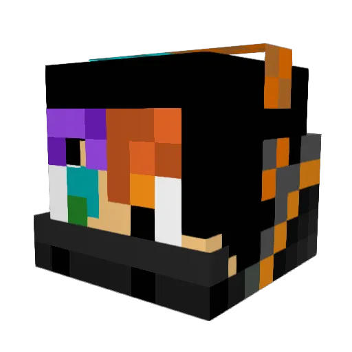Flathwer Minecraft avatar head, 3D render