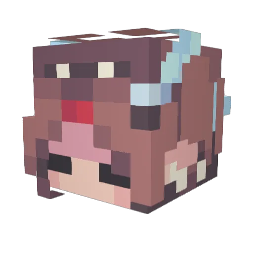 Flatingo_ Minecraft avatar head, 3D render