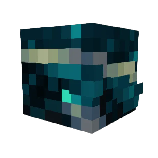 Flatism Minecraft avatar head, 3D render