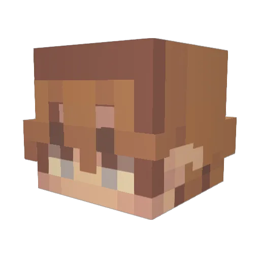 FlatlineFemme Minecraft avatar head, 3D render