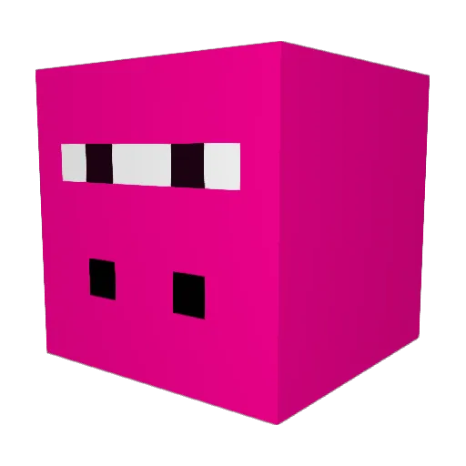 Flatmood Minecraft avatar head, 3D render