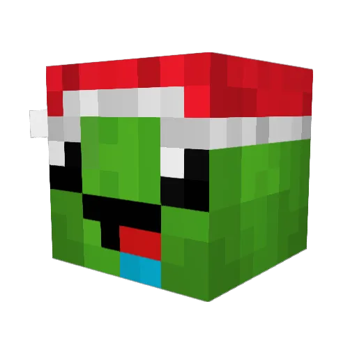 FlatronX Minecraft avatar head, 3D render