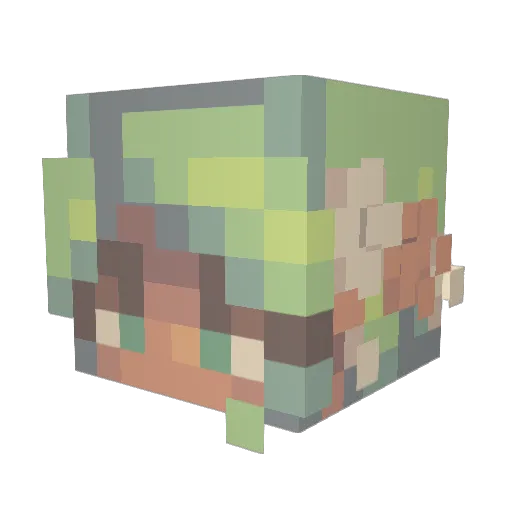 FlatsTop Minecraft avatar head, 3D render