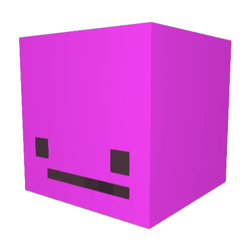 Flatt Minecraft avatar head, 3D render