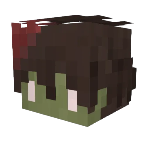 FlatteredVeil Minecraft avatar head, 3D render