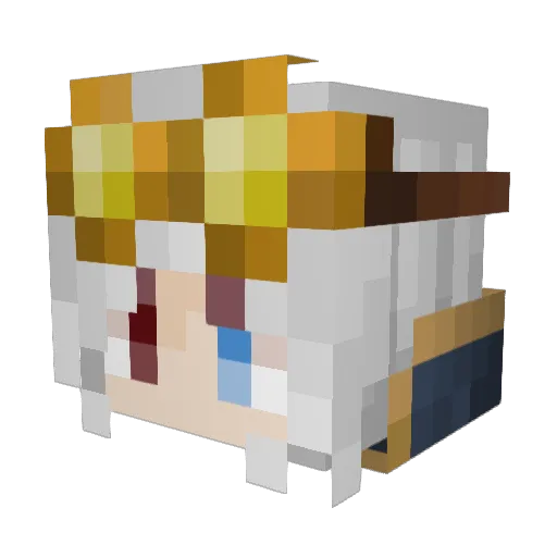 Flatteri Minecraft avatar head, 3D render