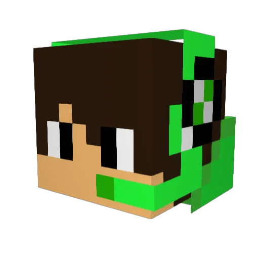 FlattestWind997 Minecraft avatar head, 3D render