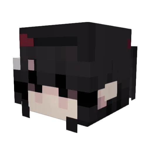 Flattish Minecraft avatar head, 3D render