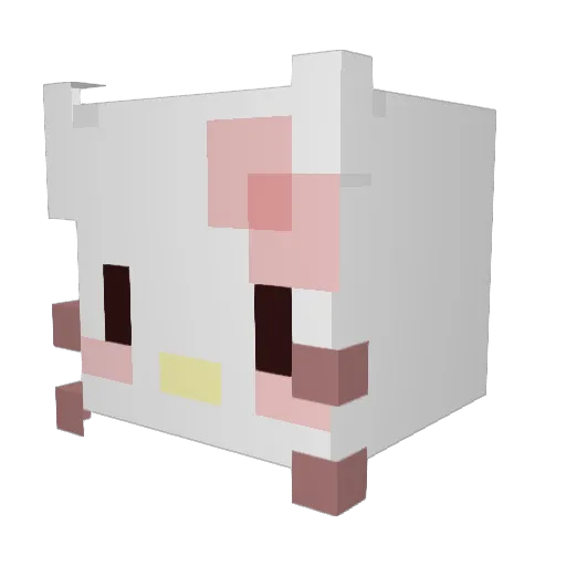 Flatzone2 Minecraft avatar head, 3D render
