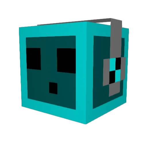 FlaubR Minecraft avatar head, 3D render