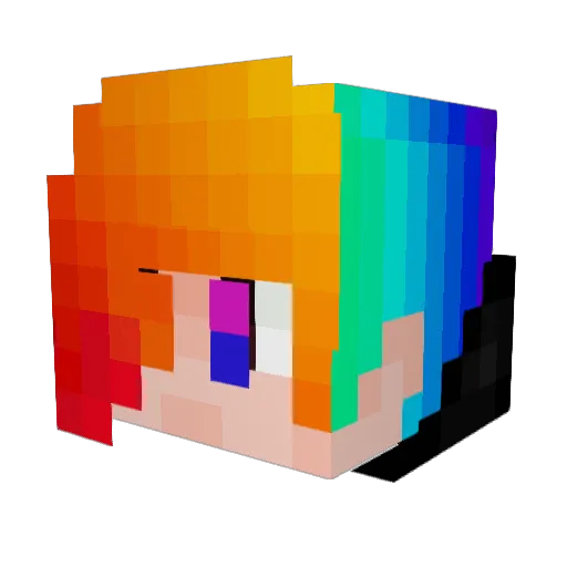FlaugerxRG Minecraft avatar head, 3D render