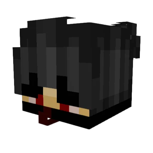 Flaumer Minecraft avatar head, 3D render