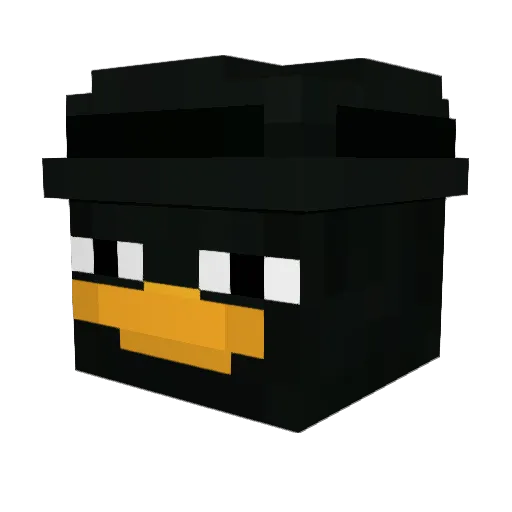 Flaunters Minecraft avatar head, 3D render