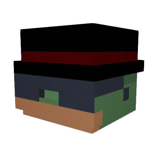 FlauntyPanda557 Minecraft avatar head, 3D render