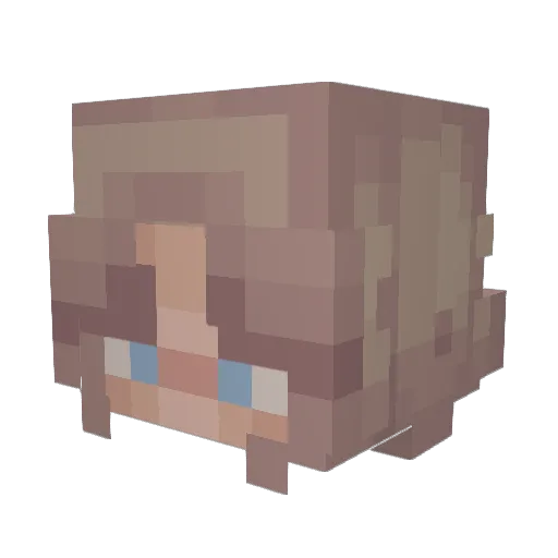 Flauret Minecraft avatar head, 3D render